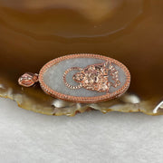 Type A Faint Green Jade Jadeite Milo Laughing Buddha with 925 Silver Pendant - 8.7g 39.8 by 22.0 by 3.9mm - Huangs Jadeite and Jewelry Pte Ltd