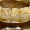 Natural Golden Rutilated Quartz Bracelet 手牌 - 72.80g 18.9 by 8.4mm/piece 17 pieces - Huangs Jadeite and Jewelry Pte Ltd