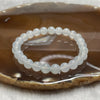 Type A Icy White Jade Jadeite Bracelet 15.69g 7.1mm/bead 25 beads - Huangs Jadeite and Jewelry Pte Ltd
