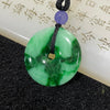 Type A Spicy Green Ping An Kou Jade Jadeite Pendant 7.01g 27.6 by 27.6 by 4.1mm - Huangs Jadeite and Jewelry Pte Ltd