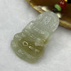 Type A Semi Icy Green and Yellow Jade Jadeite Guan Yin Pendant - 12.05g 42.7 by 27.4 by 6.1mm - Huangs Jadeite and Jewelry Pte Ltd