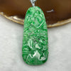 Type A Spicy Green Jade Jadeite Shan Shui Pendant - 33.72g 70.1 by 30.2 by 6.8mm Singapore Feng Shui Master - Huangs Jadeite and Jewelry Pte Ltd