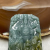 Type A Blueish Green Fu Lu Shou Jade Jadeite 59.04g 70.6 by 39.8 by 10.0mm - Huangs Jadeite and Jewelry Pte Ltd