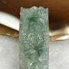 Type A Semi Icy Green Piao Hua Jade Jadeite Dragon Charm - 17.42g 54.7 by 17.1 by 7.9mm - Huangs Jadeite and Jewelry Pte Ltd