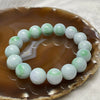Type A Green patches on Light Green Jade Jadeite Bracelet 74.13g 14.0mm/bead 16 beads - Huangs Jadeite and Jewelry Pte Ltd
