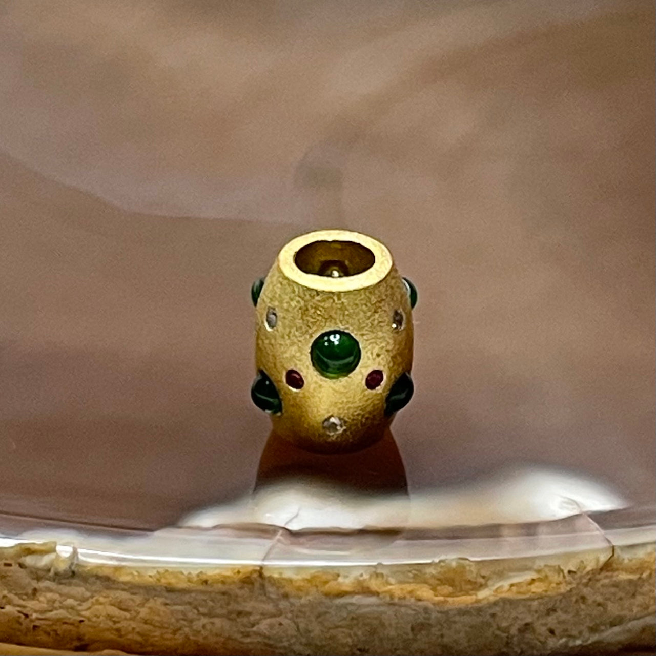 Type A Green Jade Jadeite 925 Silver Lu Lu Tong - 1.87g 10.3 by 8.9 by 8.8mm - Huangs Jadeite and Jewelry Pte Ltd