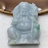 Type A Lavender, Green & Yellow Jade Jadeite Tu Di Gong Pendant - 46.5g 54.3 by 39.9 by 11.3mm - Huangs Jadeite and Jewelry Pte Ltd