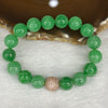 Rare High End Full Spicy Green Beads Bracelet 49.02g 12.2mm 16 Beads - Huangs Jadeite and Jewelry Pte Ltd