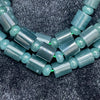 Type A Icy Blueish Green Barrel Jade Jadeite Necklace - 90.92g 7.6mm/piece 61 pieces - Huangs Jadeite and Jewelry Pte Ltd