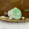Type A Spicy Green Piao Hua Jade Jadeite Milo Buddha with 18K Gold Clasp -  5.99g 24.2 by 28.2 by 6.3mm - Huangs Jadeite and Jewelry Pte Ltd