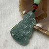 Type A Blueish Green & Yellow Jade Jadeite 猪八戒 Necklace - 16.76g 42.3 by 32.8 by 7.9mm - Huangs Jadeite and Jewelry Pte Ltd
