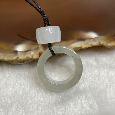 Type Semi Icy Light Green Jade Jadeite Pendant 4.94g 26.0 by 18.8 by 6.6mm - Huangs Jadeite and Jewelry Pte Ltd