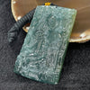 Type A Blueish Green Jade Jadeite Cai Sheng God of Fortune - 49.06g 75.0 by 45.1 by 7.0mm - Huangs Jadeite and Jewelry Pte Ltd
