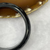 Type A Faceted Black Jadeite Bangle 46.29g inner diameter 55.5mm 13.5 by 7.4mm - Huangs Jadeite and Jewelry Pte Ltd