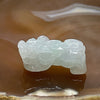 Type A Faint Green Jade Jadeite Pixiu Charm - 13.28g 33.1 by 13.7 by 15.1mm - Huangs Jadeite and Jewelry Pte Ltd