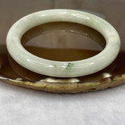Type A Green Piao Hua Jadeite Bangle 44.70g inner diameter 57.1mm 9.1 by 9.1mm - Huangs Jadeite and Jewelry Pte Ltd