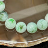 Type A Burmese Green & Lavender Floating Spicy Green Jade Jadeite Bracelet - 62.49g 13.0-14.0mm/bead 16 beads - Huangs Jadeite and Jewelry Pte Ltd