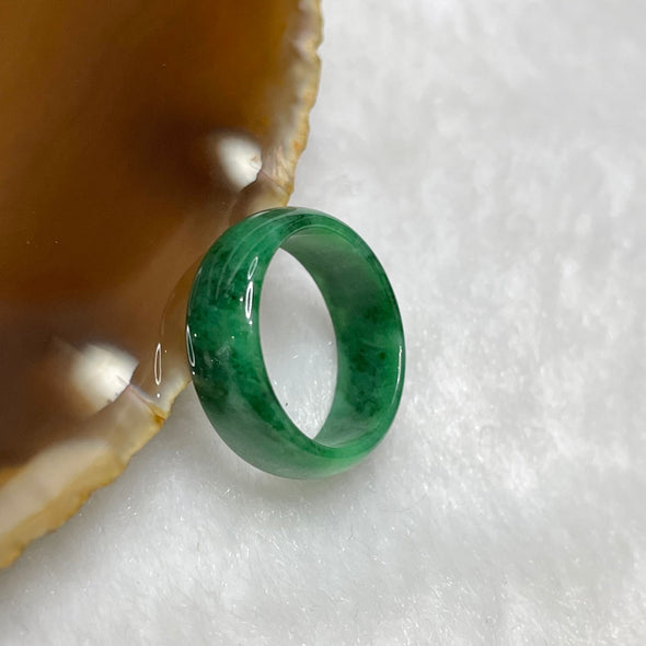 Type A Spicy Green Jade Jadeite Ring 1.6g US4 HK8.5 Inner Diameter 14.9mm Thickness 5.9 by 2.1mm - Huangs Jadeite and Jewelry Pte Ltd