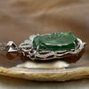 Type A Green Omphacite Jade Jadeite Ruyi- 3.54g 36.7 by 15.7 by 5.4mm - Huangs Jadeite and Jewelry Pte Ltd