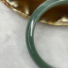 Type A Semi Icy Blueish Green Jadeite Bangle 38.46g inner diameter 55.1mm 9.7 by 7.1mm - Huangs Jadeite and Jewelry Pte Ltd