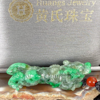 Type A Burmese Jade Jadeite 3D carving Tiger - 13.12g 48.5 by 16.5 by 13.8mm - Huangs Jadeite and Jewelry Pte Ltd