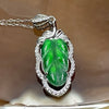 Type A Green Omphacite Jade Jadeite Leaf - 2.76g 35.0 by 12.7 by 5.1mm - Huangs Jadeite and Jewelry Pte Ltd