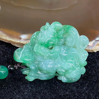 Type A Burmese Jade jadeite Pixiu & Ruyi Pendant - 47.28g 36.4 by 46.3 by 20.9mm - Huangs Jadeite and Jewelry Pte Ltd