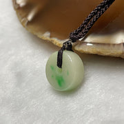 Type A Green Jade Jadeite Ping An Kou 3.42g 14.1 by 14.1 by 5.1mm - Huangs Jadeite and Jewelry Pte Ltd