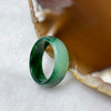 Type A Spicy Green Jade Jadeite Ring 1.91g US4.5 HK9.5 Inner Diameter 15.3mm Thickness: 6.1 by 2.3mm - Huangs Jadeite and Jewelry Pte Ltd