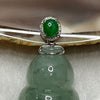 Type A Green Jade Jadeite 18K Gold Clasp Hulu - 7.33g 30.7 by 17.4 by 10.0mm - Huangs Jadeite and Jewelry Pte Ltd