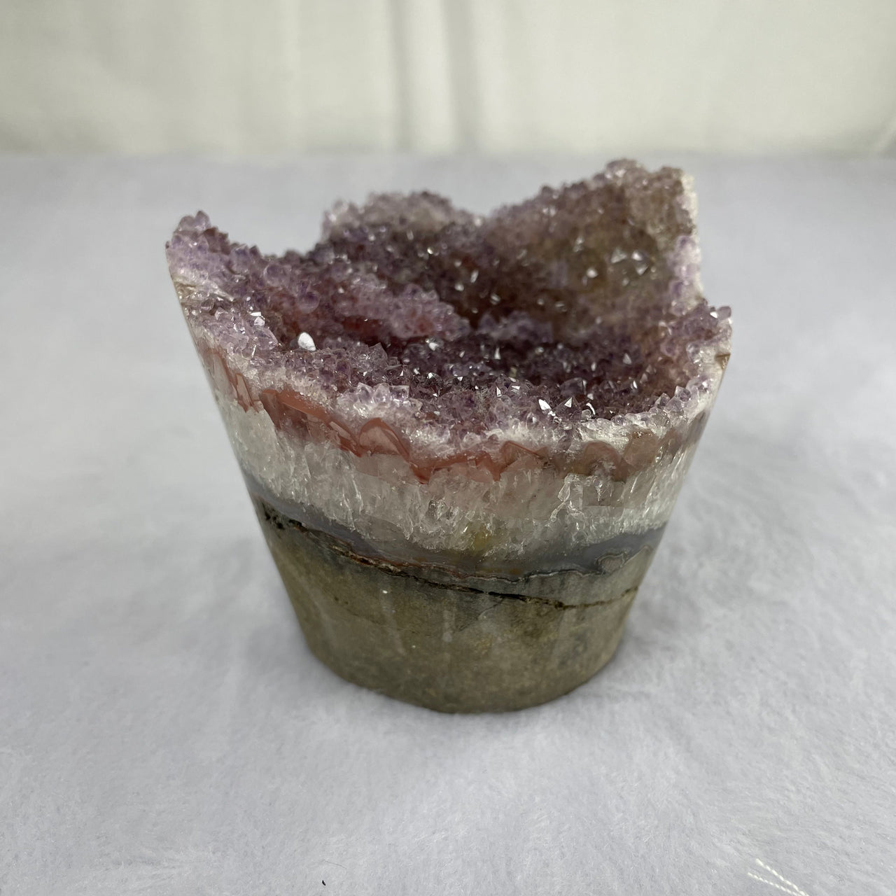 Natural Amethyst Cave Display - 581.5g 88.8 by 89.9 by 76.8mm - Huangs Jadeite and Jewelry Pte Ltd
