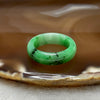 Type A Spicy Green Jade Jadeite Ring 5.3g US8.75 HK19.5 Inner Diameter 18.9mm Thickness: 6.6 by 3.6mm - Huangs Jadeite and Jewelry Pte Ltd