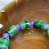 Type A Green Jade Jadeite Barrel Bracelet 49.93g 12.7 by 12.1mm 10 barrels - Huangs Jadeite and Jewelry Pte Ltd