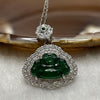 Type A Green Omphacite Jade Jadeite Milo Buddha - 3.15g 25.1 by 21.1 by 6.3mm - Huangs Jadeite and Jewelry Pte Ltd
