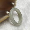 Type A Faint Green & Grey Patches Jade Jadeite Ring - 2.90g US 8 HK 17.5 Inner Diameter 18.1mm Thickness 5.3 by 3.1mm - Huangs Jadeite and Jewelry Pte Ltd