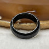Type A Black Jade Jadeite Ring 3.93g US10.5 HK24 Inner Diameter 20.4mm Thickness: 7.2 by 3.0mm - Huangs Jadeite and Jewelry Pte Ltd
