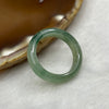 Type A Semi Icy Green Piao Hua Jade Jadeite Ring - 19.15g US 9 HK 20.5 Inner Diameter 19.3mm Thickness 5.8 by 3.6mm - Huangs Jadeite and Jewelry Pte Ltd