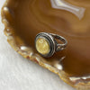 Natural Golden Rutilated Quartz 925 Silver Ring US 7 HK 17 6.17g 17.8 by 17.9 by 7.4mm - Huangs Jadeite and Jewelry Pte Ltd