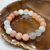 Natural Mixed Moonstone & Sunstone Crystal Bracelet 彩月光 27.29g 10.4mm/bead 19 beads - Huangs Jadeite and Jewelry Pte Ltd