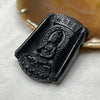 Type A Black Jade Jadeite Guan Yin 慈悲为怀 30.32g 58.8 by 46.0 by 9.3mm - Huangs Jadeite and Jewelry Pte Ltd
