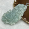 Type A Sky Blue Guan Yin and Phoenix Pendant 60.0g 77.6 by 45.2 by 9.9 mm - Huangs Jadeite and Jewelry Pte Ltd