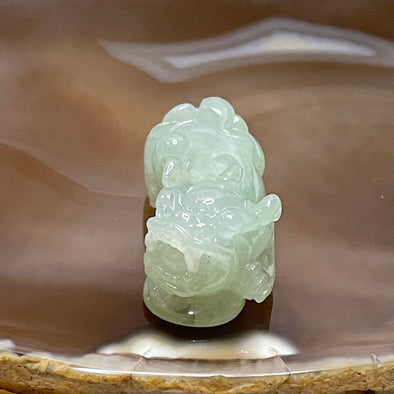 Type A Faint Green Jade Jadeite Pixiu Pendant - 13.70g 34.9 by 15.7 by 13.7mm - Huangs Jadeite and Jewelry Pte Ltd