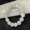 Type A Icy Faint Green Jade Jadeite Beads Bracelet - 66.66g 13.7mm/bead 15 beads - Huangs Jadeite and Jewelry Pte Ltd