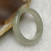Type A Light Green with Grey Patches Jade Jadeite Ring 2.51g US8 HK17.5 Thickness 4.2 by 3.2mm Inner Diameter 18.1mm - Huangs Jadeite and Jewelry Pte Ltd