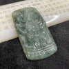 Type A Blueish Green 马头明王 Hayagriva Jade Jadeite Pendant - 70.1g 80.9 by 48.1 by 8.9mm - Huangs Jadeite and Jewelry Pte Ltd