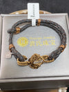 Herkimer Quartz copper & leather Bracelet 12.12g - Huangs Jadeite and Jewelry Pte Ltd