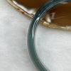 Type A Semi Icy Blueish Green Jadeite Bangle 39.74g inner diameter 59.3mm 12.1 by 6.1mm - Huangs Jadeite and Jewelry Pte Ltd