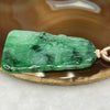 Type A ICY Spicy Green Jade Jadeite Shan Shui Pendant - 35.06g 63.8 by 38.4 by 6.2mm - Huangs Jadeite and Jewelry Pte Ltd