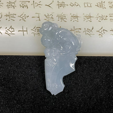 Type A Blueish Lavender Monkey & Ruyi Jade Jadeite 10.05g 45.2 by 28.0 by 8.1mm - Huangs Jadeite and Jewelry Pte Ltd