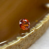 Natural Orange Red Garnet Crystal Stone for Setting - 0.70ct 4.9 by 4.9 by 3.4mm - Huangs Jadeite and Jewelry Pte Ltd